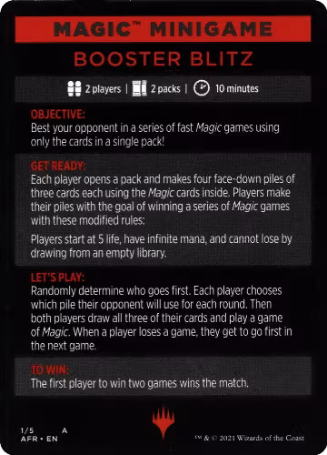 Magic Minigame: Booster Blitz (1), Adventures in the Forgotten Realms — Magic card price