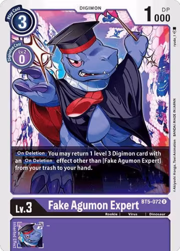 Fake Agumon Expert (BT5-072 U), Battle of Omni — Digimon card price