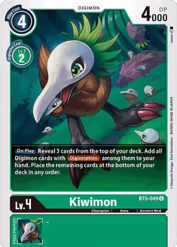 Kiwimon (BT5-049 U), Battle of Omni — Digimon card price