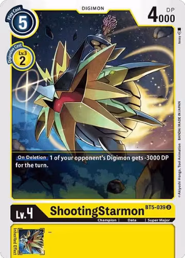 ShootingStarmon (BT5-039 U), Battle of Omni — Digimon card price