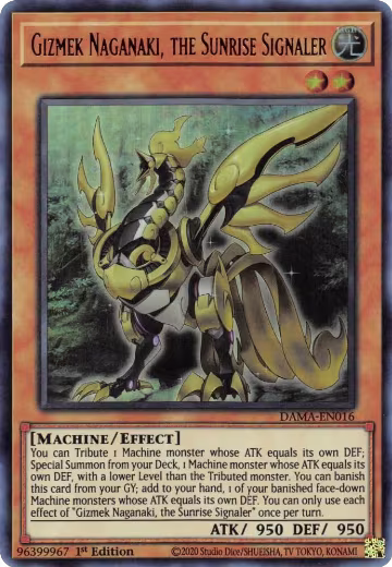 Gizmek Naganaki, the Sunrise Signaler (DAMA-EN016), Dawn of Majesty — Yu-Gi-Oh! card price