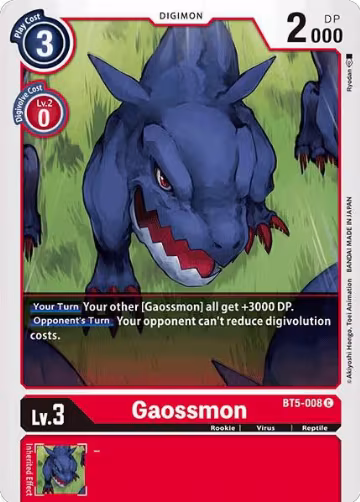 Gaossmon (BT5-008 C), Battle of Omni — Digimon card price