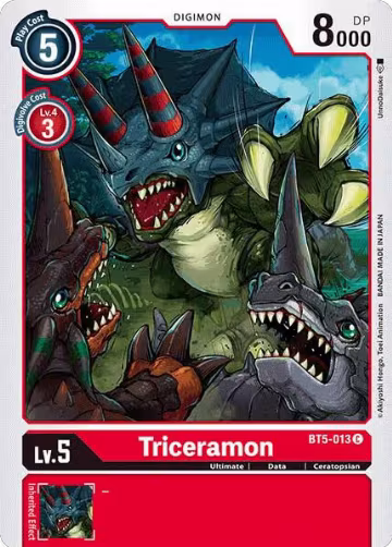 Triceramon (BT5-013 C), Battle of Omni — Digimon card price