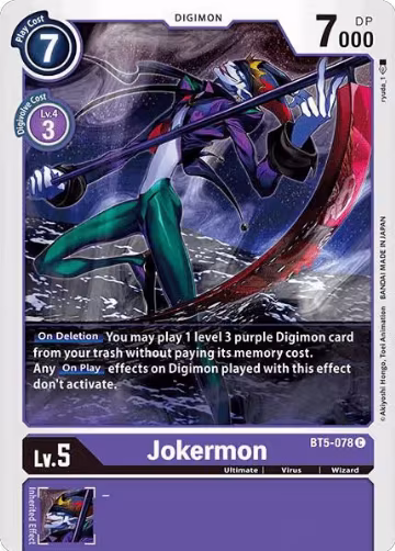 Jokermon (BT5-078 C), Battle of Omni — Digimon card price
