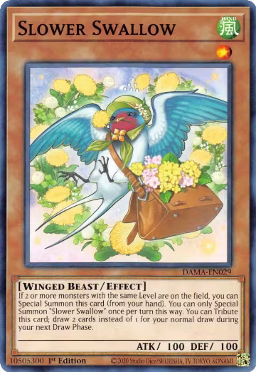 Slower Swallow (DAMA-EN029), Dawn of Majesty — Yu-Gi-Oh! card price