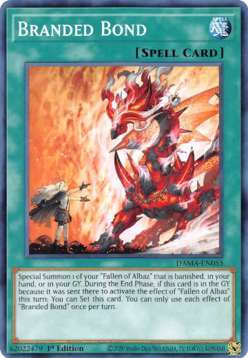 Branded Bond (DAMA-EN055), Dawn of Majesty — Yu-Gi-Oh! card price