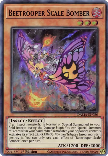 Beetrooper Scale Bomber (DAMA-EN086), Dawn of Majesty — Yu-Gi-Oh! card price