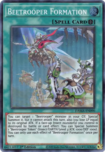 Beetrooper Formation (DAMA-EN090), Dawn of Majesty — Yu-Gi-Oh! card price