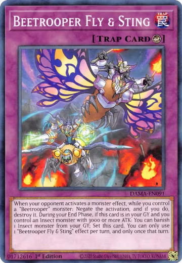 Beetrooper Fly & Sting (DAMA-EN091), Dawn of Majesty — Yu-Gi-Oh! card price