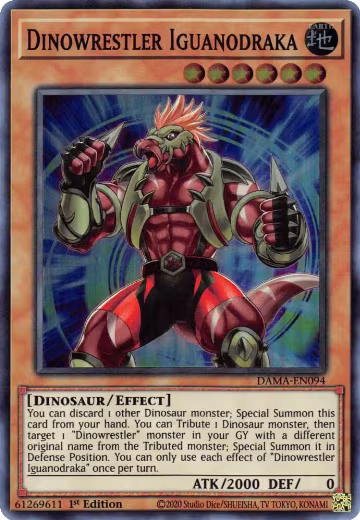 Dinowrestler Iguanodraka (DAMA-EN094), Dawn of Majesty — Yu-Gi-Oh! card price