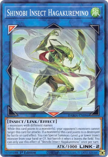 Shinobi Insect Hagakuremino (DAMA-EN096), Dawn of Majesty — Yu-Gi-Oh! card price