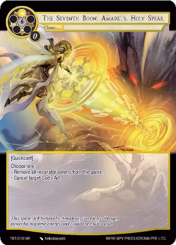 The Seventh Boon: Amadeus, Holy Spear (TST-012), The Seventh — Force of Will card price