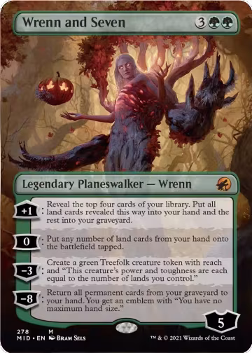 Wrenn and Seven (Borderless) (278), Innistrad: Midnight Hunt — Magic card price