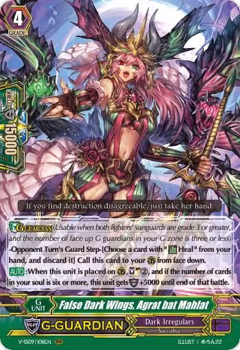 False Dark Wings, Agrat bat Mahlat (V-SS09/108EN), V-SS09: Revival Selection — Vanguard card price
