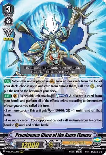 Prominence Glare of the Azure Flames (V-SS09/033EN), V-SS09: Revival Selection — Vanguard card price