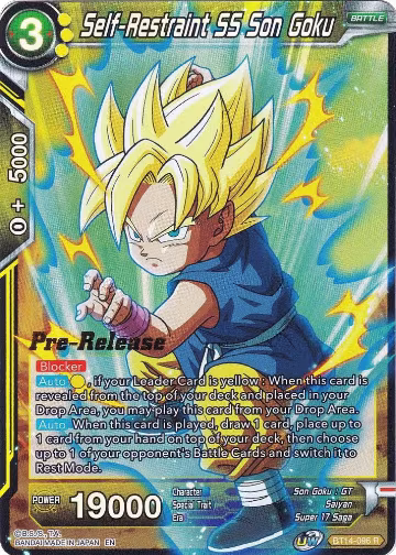 Self-Restraint SS Son Goku (BT14-096), Cross Spirits Pre-Release Cards — DB Super card price