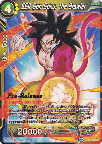 SS4 Son Goku, the Brawler (BT14-095), Cross Spirits Pre-Release Cards — DB Super card price