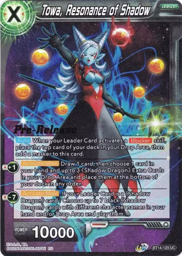 Towa, Resonance of Shadow (BT14-123), Cross Spirits Pre-Release Cards — DB Super card price
