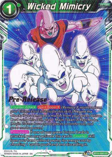 Wicked Mimicry (BT14-090), Cross Spirits Pre-Release Cards — DB Super card price