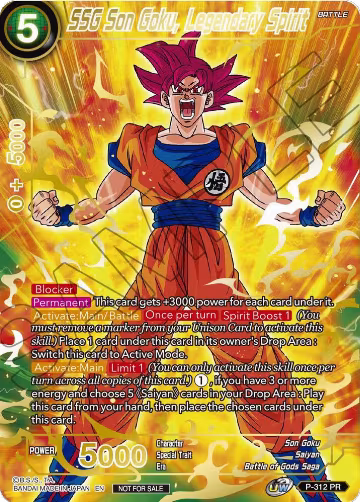 SSG Son Goku, Legendary Spirit (Gold Stamped) (P-312), Promotion Cards — DB Super card price
