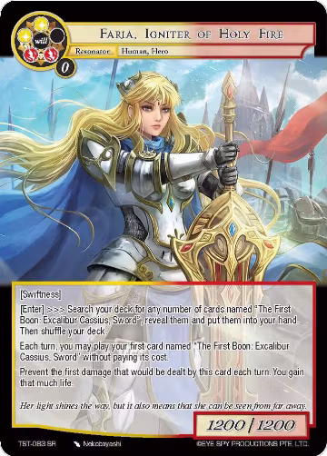 Faria, Igniter of Holy Fire (TST-083), The Seventh — Force of Will card price