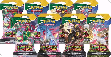Evolving Skies Sleeved Booster Pack Bundle [Set of 8], Evolving Skies — Pokémon card price