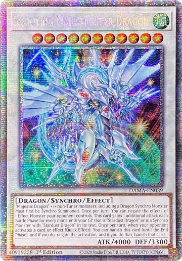 Shooting Majestic Star Dragon (Starlight Rare) (DAMA-EN039), Dawn of Majesty — Yu-Gi-Oh! card price