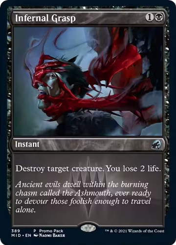 Infernal Grasp (389), Promo Pack: Innistrad: Midnight Hunt — Magic card price