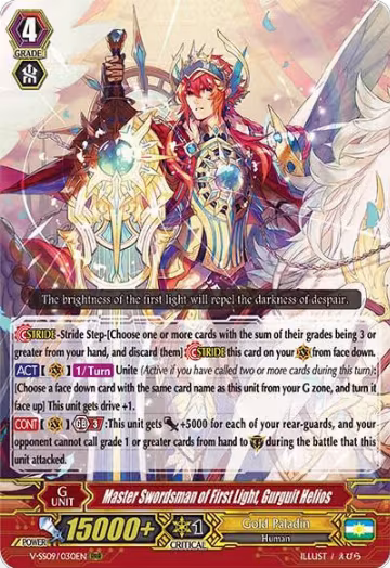 Master Swordsman of First Light, Gurguit Helios (V-SS09/030EN), V-SS09: Revival Selection — Vanguard card price