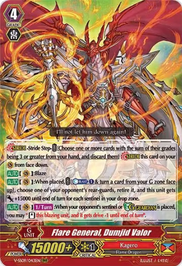Flare General, Dumjid Valor (V-SS09/043EN), V-SS09: Revival Selection — Vanguard card price