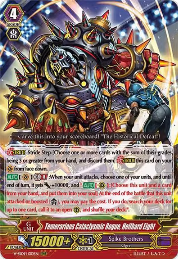 Temerarious Cataclysmic Rogue, Hellhard Eight (V-SS09/100EN), V-SS09: Revival Selection — Vanguard card price