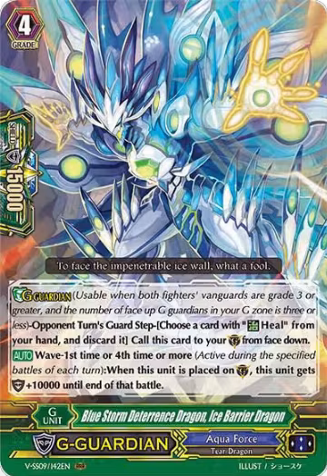 Blue Storm Deterrence Dragon, Ice Barrier Dragon (V-SS09/142EN), V-SS09: Revival Selection — Vanguard card price