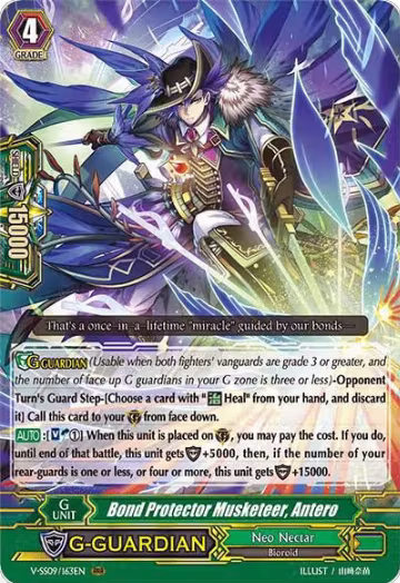 Bond Protector Musketeer, Antero (V-SS09/163EN), V-SS09: Revival Selection — Vanguard card price
