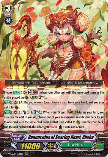 Ranunculus of Searing Heart, Ahsha (V-SS09/164EN), V-SS09: Revival Selection — Vanguard card price