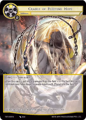 Cradle of Fleeting Hope (TST-006), The Seventh — Force of Will card price