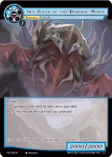 Sky Ruler of the Demonic World (TST-030), The Seventh — Force of Will card price