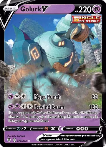Golurk V (070/203), Evolving Skies — Pokémon card price