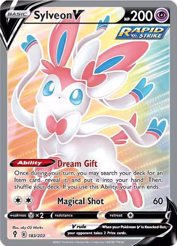 Sylveon V (Full Art) (183/203), Evolving Skies — Pokémon card price