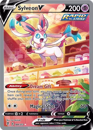 Sylveon V (Alternate Full Art) (184/203), Evolving Skies — Pokémon card price