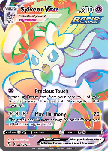 Sylveon VMAX (Secret) (211/203), Evolving Skies — Pokémon card price