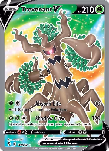 Trevenant V (Full Art) (168/203), Evolving Skies — Pokémon card price