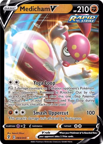 Medicham V (083/203), Evolving Skies — Pokémon card price