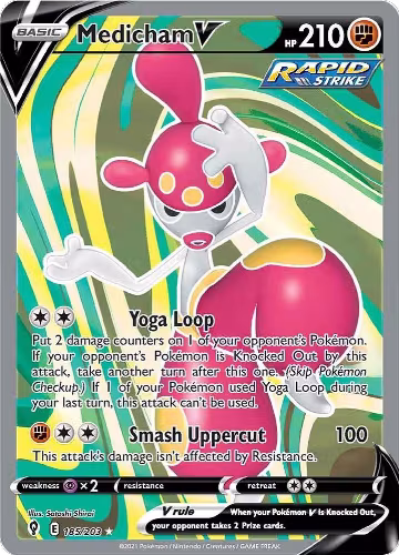 Medicham V (Full Art) (185/203), Evolving Skies — Pokémon card price