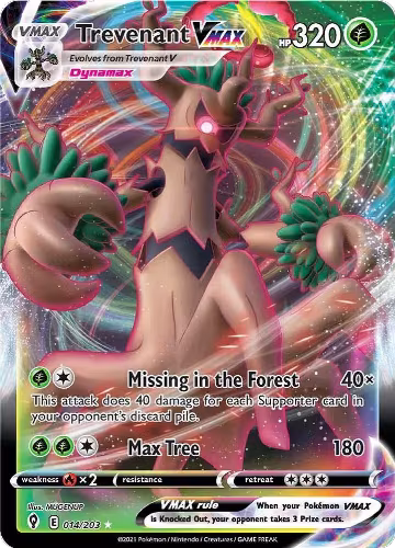 Trevenant VMAX (014/203), Evolving Skies — Pokémon card price