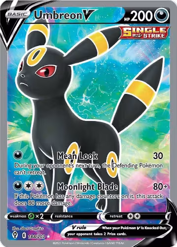 Umbreon V (Full Art) (188/203), Evolving Skies — Pokémon card price