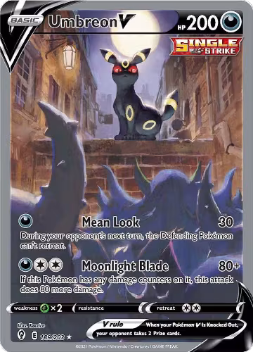 Umbreon V (Alternate Full Art) (189/203) — card price