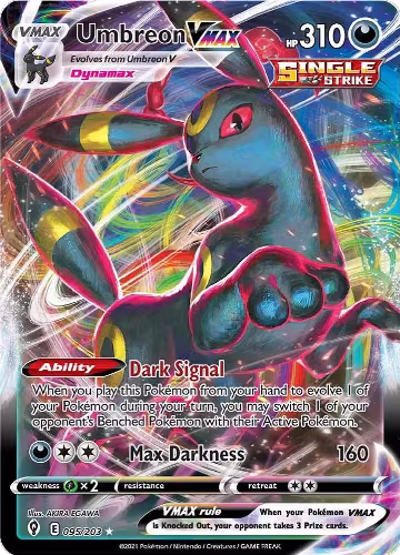 Umbreon VMAX (095/203), Evolving Skies — Pokémon card price