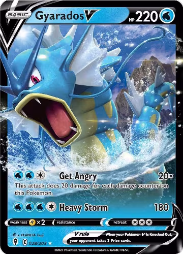 Gyarados V (028/203), Evolving Skies — Pokémon card price