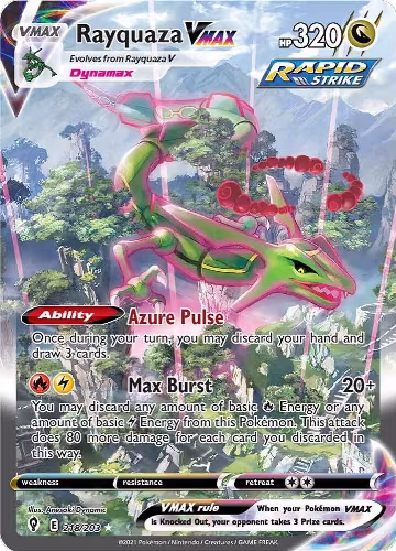 Rayquaza VMAX (Alternate Art Secret) (218/203) — card price
