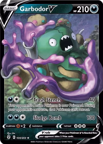 Garbodor V (100/203), Evolving Skies — Pokémon card price